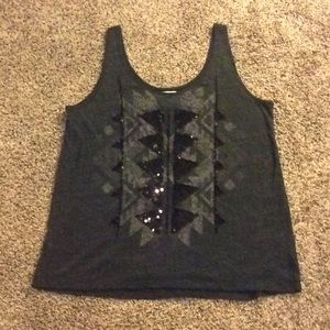 Tribal Sequin Tank Top